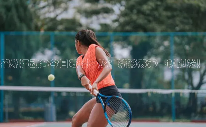 宿州运动会今日赛程一览：精彩赛事一触即发！